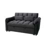 Black Velvet Pull-Out Corner Sofa Bed Best price in Ireland Image 3