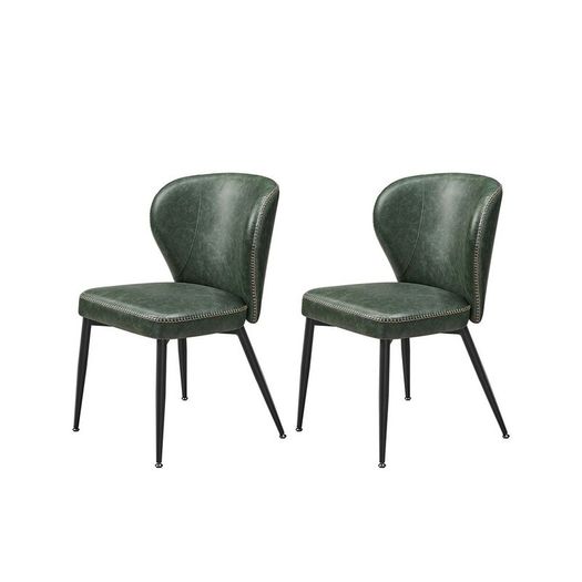 2 x Dining  Chairs Faux Leather  Set of 2