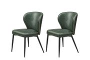 Dining Chairs Set of 2 Forest Green