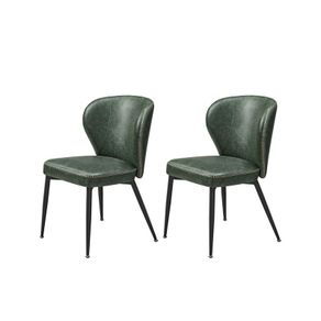 Dining Chairs Set of 2 Forest Green