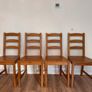 Solid Pine Wood Dining Table & 4 Chairs Image 7