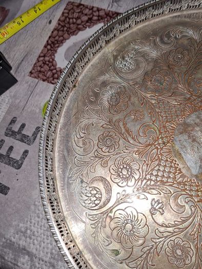 Lot of Large Old Silver Plate Trays for sale as a lot, Postage Available Price for the lot