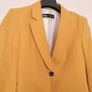 Zara Mustard Yellow Single-Breasted Linen Tailored Blazer Jacket Size S Image 8