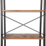 Industrial Design Ladder Shelf 4 shelves  stand shelf, bookshelf, 4 levels ladder shelf, metal, easy mounting, stable, for living room, bedroom, kitchen, vintage brown-black Image 3