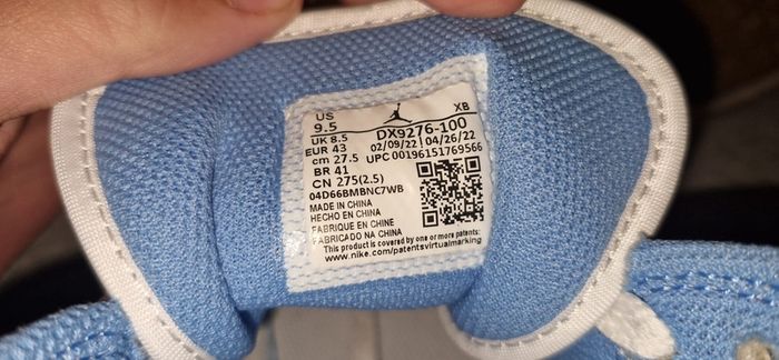Nike Air Jordan 1 Mid University Blue Grey Shoes