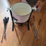 fondue set with ceramic bowl Image 2