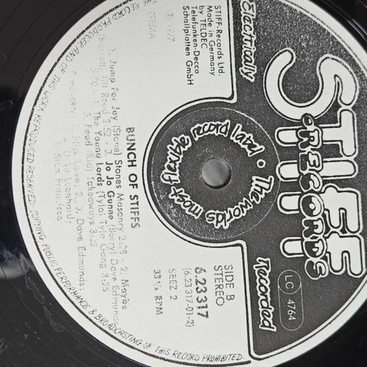 Stiff Records, A Bunch of Stiffs compilation, German Copy from 1977, Motorhead, Elvis Costello, Nick Lowe.