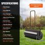 Lawn Roller, 17 Gallon Sand/Water Filled Yard Roller, Steel Sod Roller with Easy-turn Plug and U-Shaped Ergonomic Handle for Convenient Push and Pull, for Lawn, Garden, Farm, Park, Black Image 2