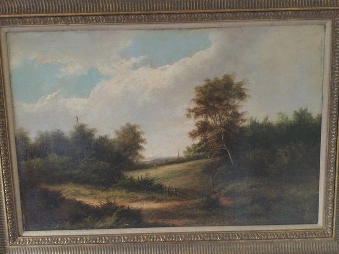 Art - Antique Oil on Canvas 19th Cent. ( R. Percy) ( Reduced)
