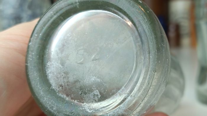 490 - Set of 4 Vintage 1950s Clear Glass Crown Cap Top Collectible Decorative Coca Cola Bottles