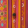 TV Cabinet Solid Mango Wood Pink Hand Painted Image 9