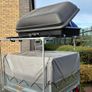 Erde - Galvanised trailer with roof box and frame - excellent condition Image 4