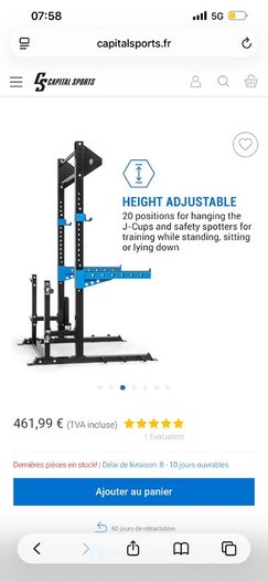 Squat half rack with landmine attachment
