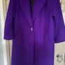New Zara oversized wool mix coat in deep purple Image 9