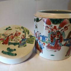 Antique Chinese 19th Century Tobacco Jar / Tea Caddy