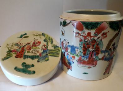 Antique Chinese 19th Century Tobacco Jar / Tea Caddy