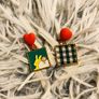 Heart and Square Earrings Fun Mismatched Pair Image 2