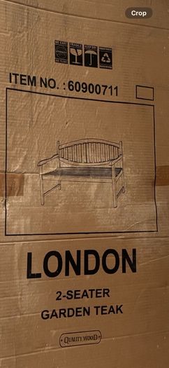 2 seater teak garden bench