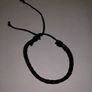 Handmade Black Bracelet Natural Leather from Nepal Image 2