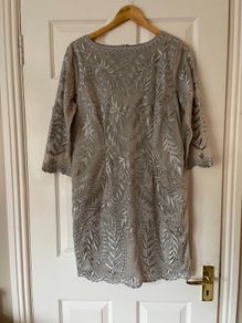 Mint Velvet Dress - Silver Grey - Size 14 - New