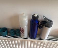 water bottles and fruit water defuses