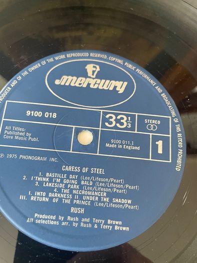Rush - Caress of Steel (First Press)