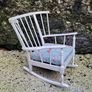 Mid-century painted spindle back rocking chair Image 2