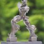 Unique Forms Of Continuity in Space - Bronze, Marble, Signed Image 6