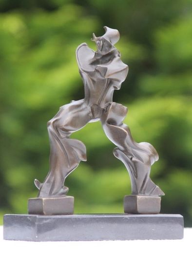Unique Forms Of Continuity in Space - Bronze, Marble, Signed
