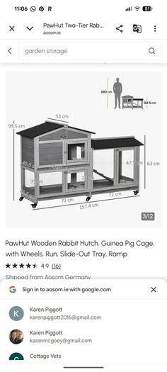 Guinea pig/rabbit hutch