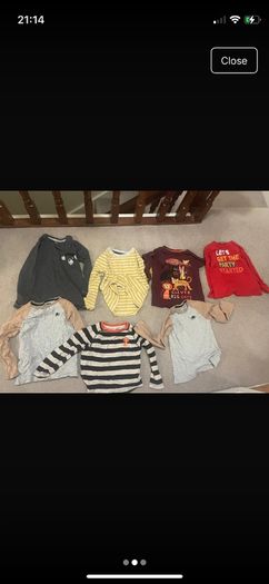 Bundle of boys 7 long sleeved T-shirts T-shirts tops age 4-5