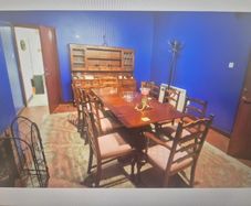 Dining table and 10 chairs