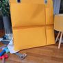 Mustard Yellow Home Decor Set   2x Tripod Lamps, Large Shade & Magazine Holder Image 2