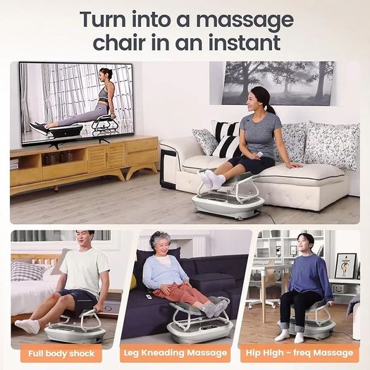 3D Vibration Plate Fitness Chair High-Frequency Vibration Platform with 150 Speeds, Folding Home Exercise Machine for Full Body Workout & Weight Loss, Max Load 150kg