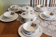 Vintage Bone China Dinner Set Pheasants