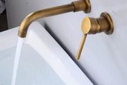 Bathroom Tap, 360 Wall Mounting, Swivelling Single Lever Mixer Tap, Rotatable Basin, Flush-Mounted Washbasin Tap