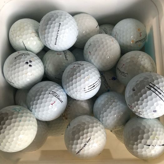 50 used Titleist Pro V1x practice grade golf balls