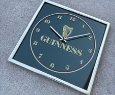 Genuine Guinness Clock in working order c1980s