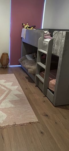Modern Grey Velvet Bunk Bed Frame [+ 2 Mattresses Optional]