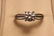 Brilliant Cut Moissanite Solitaire Ring (Bargain)
