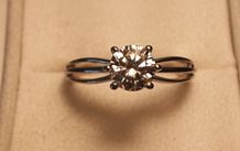 Brilliant Cut Moissanite Solitaire Ring (Bargain)