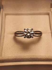 Brilliant Cut Moissanite Solitaire Ring (Bargain)