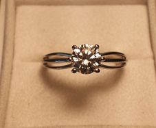Brilliant Cut Moissanite Solitaire Ring (Bargain)
