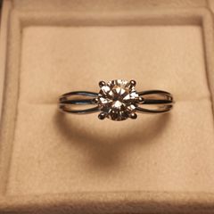 Brilliant Cut Moissanite Solitaire Ring (Bargain)