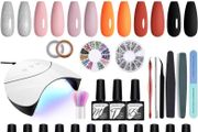 NEW SALE | Gel Nail Polish Kit with 36W U V Nail Lamp VANREESA 12 Autumn Colours Gel Nail Polish Set Manicure