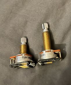 Emg 25k active tone Pot long shaft for active pickup Gibson SOLDERLESS replacement potentiometer