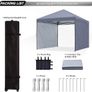 3x3M Pop up Gazebo With Two Side Panels Upgraded Roller Bag, 4 Weight Bags, Stakes and Ropes (Grey) Image 6