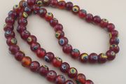Vintage African Style Beautiful Eyes Glass Beads Strand 22 inches