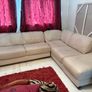Leather L-shaped corner 5 seater sofa couch Image 10
