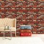 NEW SALE | Stone Brick Wallpaper Peel and Stick 3D Effect Blocks Vintage Brick Faux Textured Self-Adhesive Wallpaper Kitchen Cabinets Backsplash Fireplace Laundry Room Accent Wall Decor Image 5